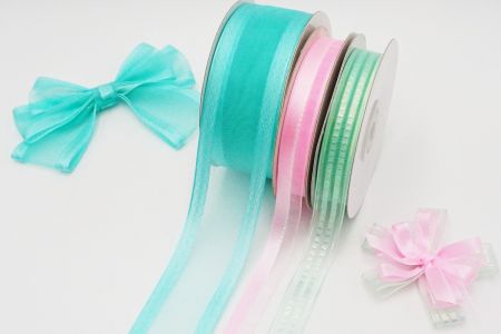 Tiffany Blue Sheer Organza Ribbon Set